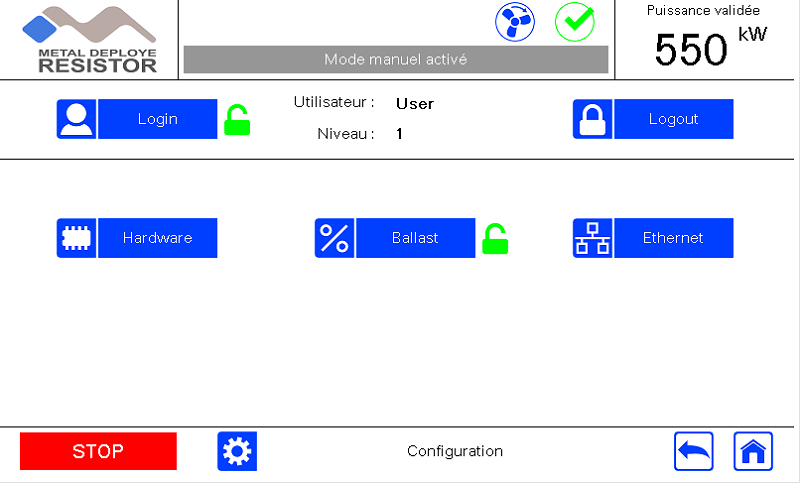 User login configuration