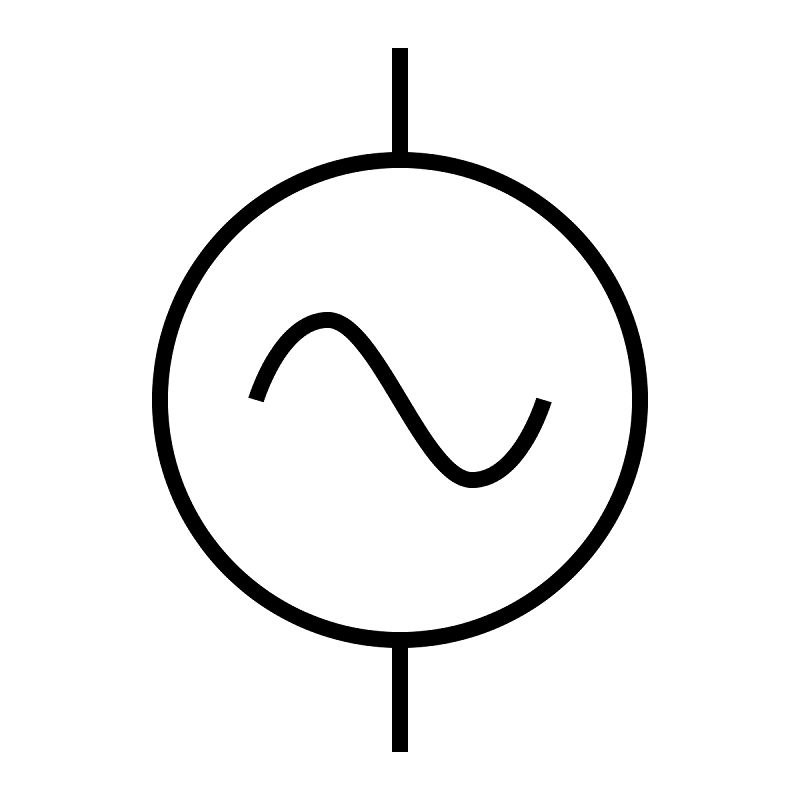 Alternating current symbol AC